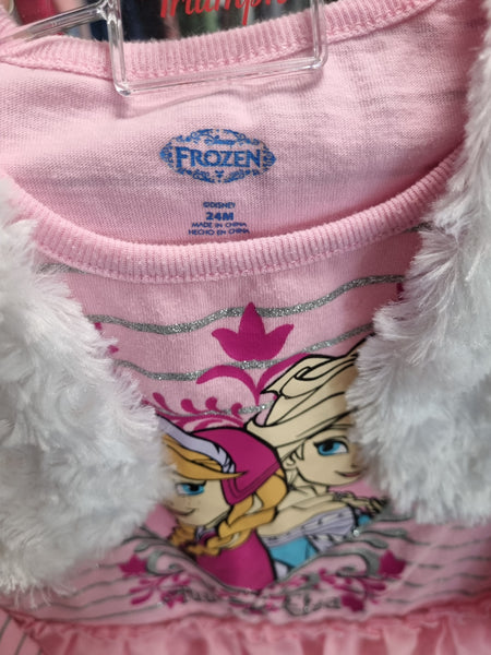 Ефектна розова рокля Frozen/24m/2г