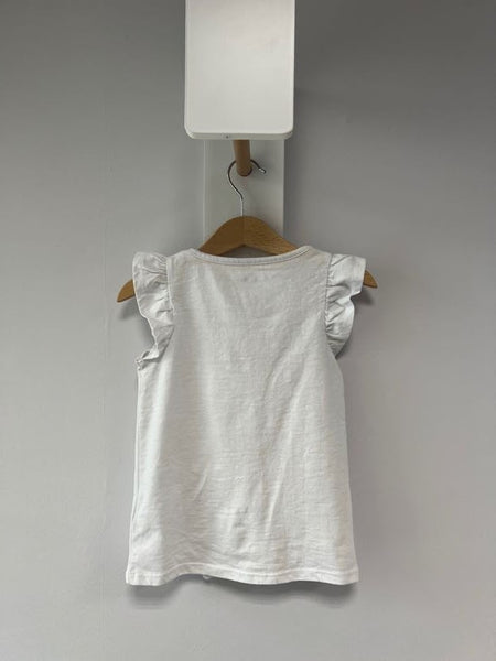 Бяла тениска с лъскава русалка Jommy Bahama/104см/3-4г