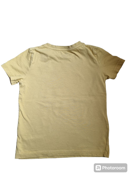 Жълта тениска с щампа зебра cherubino/122см/7г